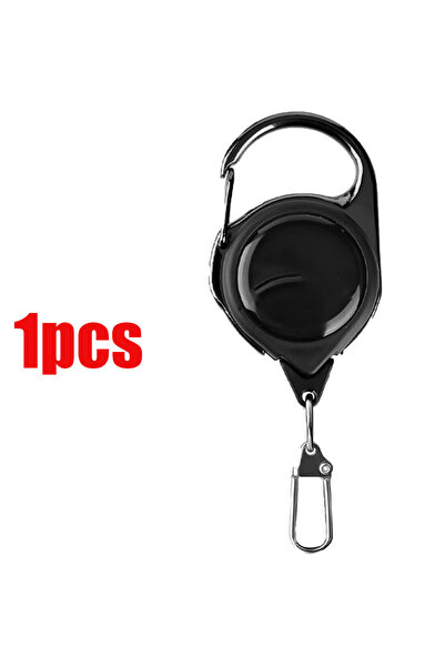Choice3 1pcs Retractable Heavy Duty Pull Reel Carabiner Strong Steel Wire Rop...