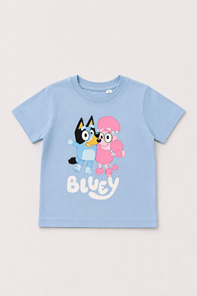 SAYDAMODA Bluey Baskılı Kız Çocuk Tişört