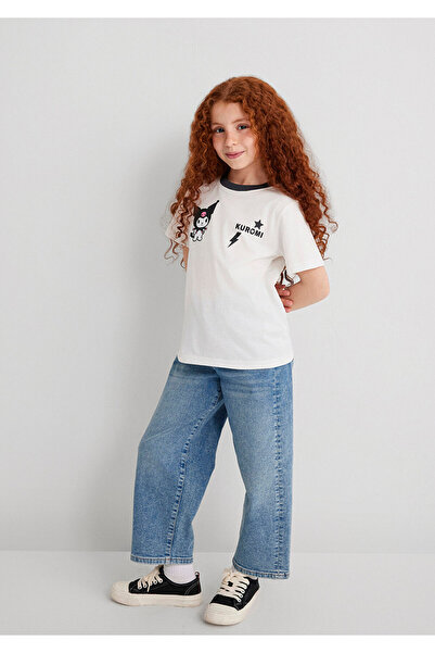Mavi Kuromi Baskılı Ekru Tişört Regular Fit / Normal Kesim 7610378-70057