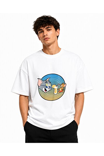 Inscriptie Tricou Unisex Bumbac Premium Casual " Tom and Jerry summer "