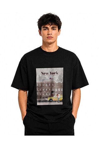Inscriptie Tricou Unisex Bumbac Premium Casual " New York, Love "