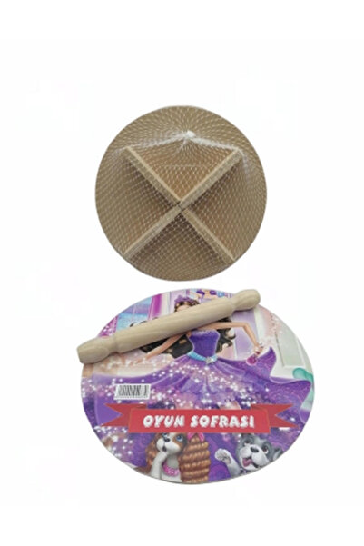 Go İthalat 24CM RESİMLİ AHŞAP OYUN SOFRASI EKMEK TAHTA (5263)