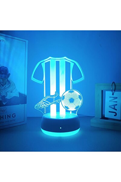 Choice 7 color 1 PC Football Sports Night Light, 3D Illusion Night Light, 7 C...