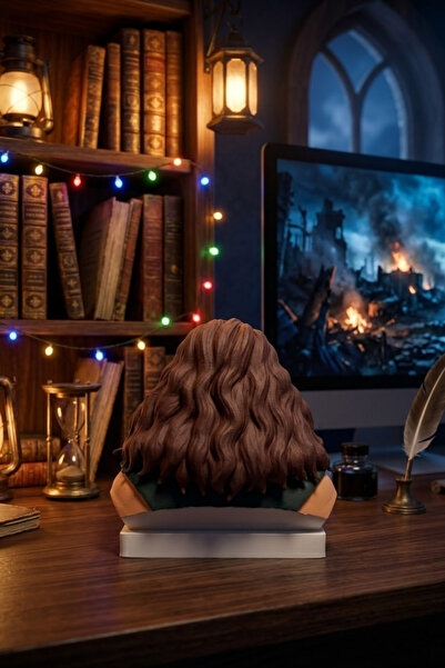 MotorFigürShop Harry Potter Hagrid 15 cm El Boyaması Dekoratif Büst Figürü | Koleksiyonluk Masaüstü, Kitaplık ve Ofis Dekoru