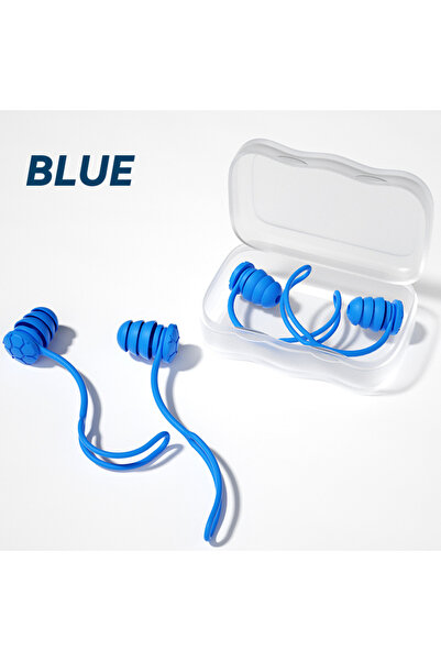 Choice3 Blue Swimming Earplugs with Rope for Easy Attachment and to Prevent L...