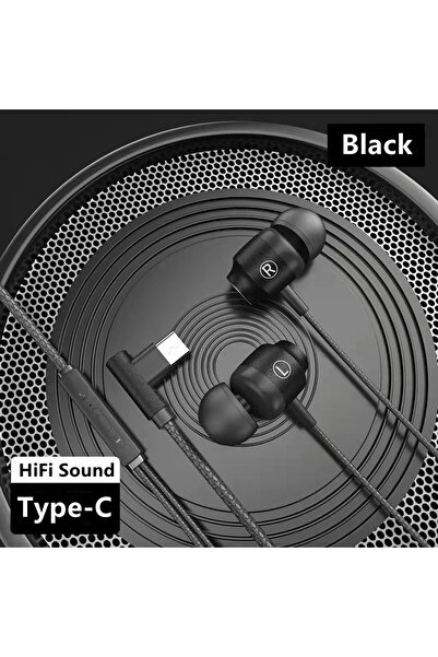 Vikefon type-C-Black NEW Magnetic Wired Game Headphone L Jack HIIF Bass Stere...