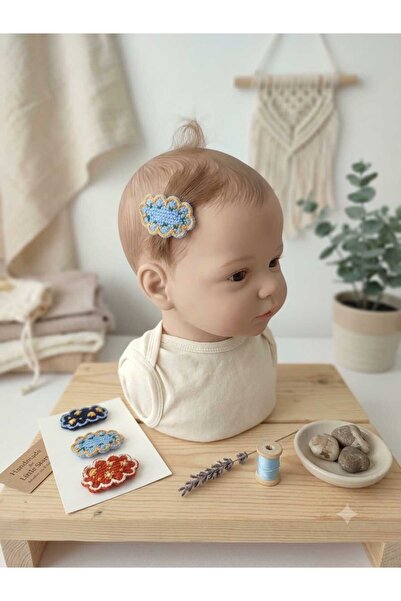 Hand Mother's Since 2024 Hairless Baby Hair Clips 3-Piece Mixed Sets Hanmade ...