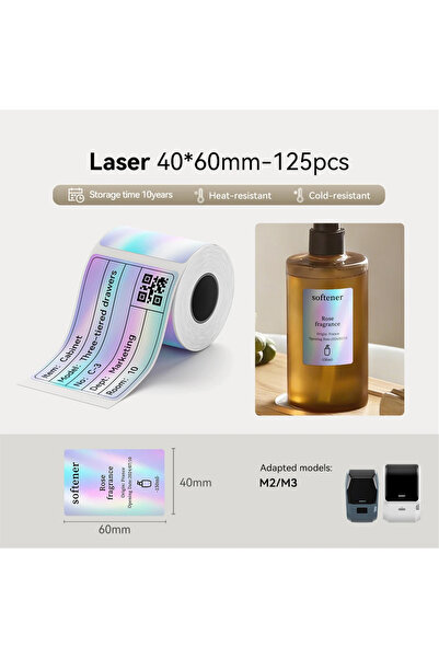 Choice3 40x60 NIIMBOT M2 M3 Laser Silver Heat Thermal Transfer Label Hardware...