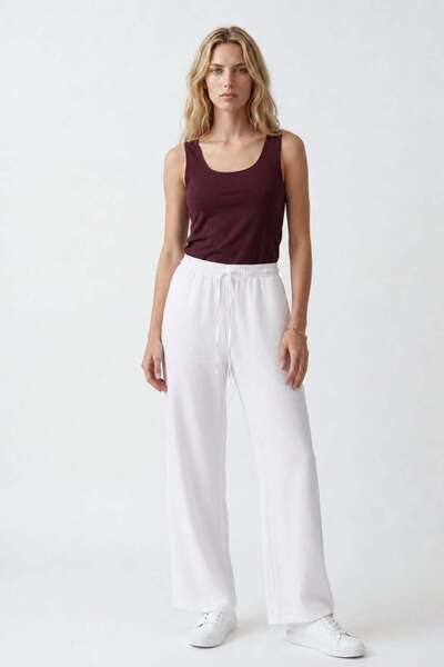 HAKKE Linen Blended Loose Cut Trousers