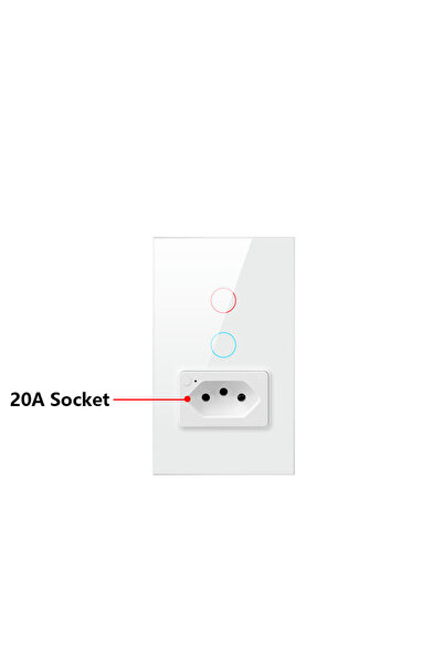 Choice4 مفتاح إضاءة ومقبس ذكي من AVATTO أبيض اللون 20A-2 إصدار واي فاي، متواف...