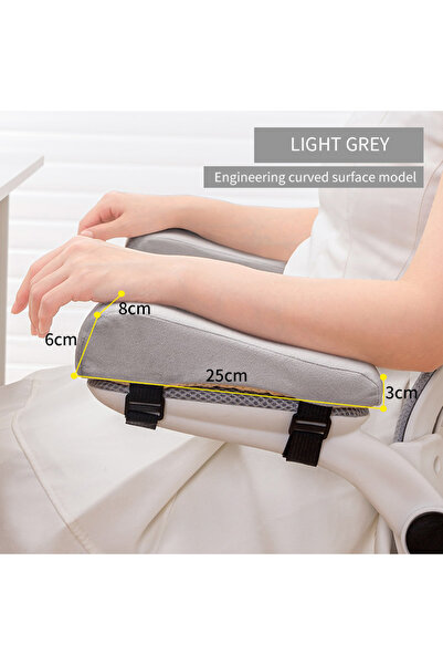 Choice 1PAIR LIGHT GREY 1 Pair Foam Elbow Pillow Chair Armrest Pads Support A...