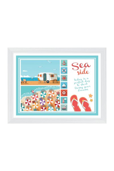 Funny Design Keyif Tray Knee Cushion-sea Side