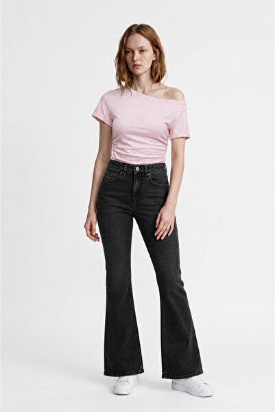 HAKKE High Waist Comfortable/Stretchy Flare Jean Pants