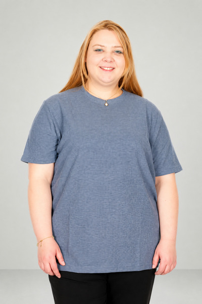 ModeXL Tricou pentru femei Mode XL True Plus Size, cu textură Waffle 20033 IN...