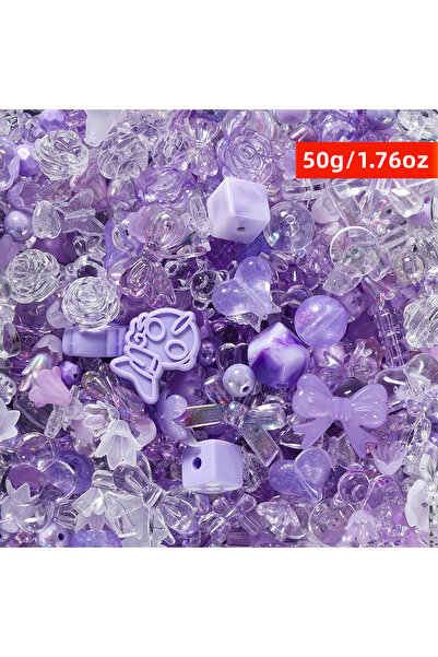 Choice3 Purple 50g 100g/50g 10-30mm Random Styles Acrylic Beads Gifts Multi C...