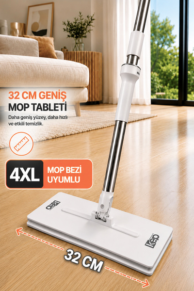 KEP Easy Mop - 32cm Otomatik Bez Yakalayan Mop - Eliniz Kirlenmesin!
