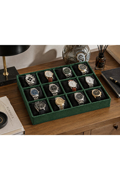 STAND MARKET Filok Coated Clock Drawer Panel Set Green