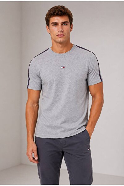 Tommy Hilfiger Omuz Logolu Erkek T-Shırt