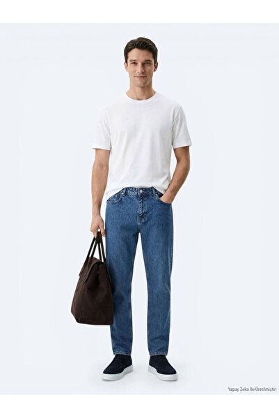 Kip White Plain Cotton Blended T-Shirt