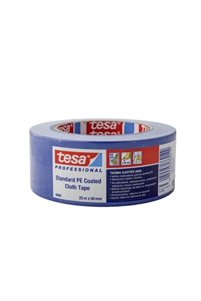 Tesa Bandă adezivă albastră din material textil 25m*50mm