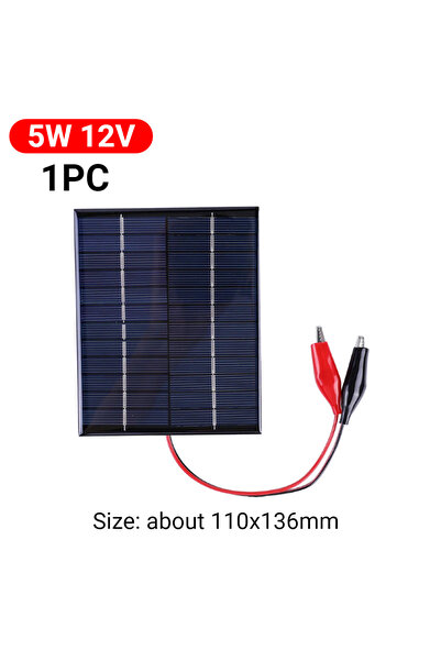 Choice8 ALLOYSEED 5W 12V 5W 5V/12V 1W 3V Mini Solar Panel Polysilicon Solar E...