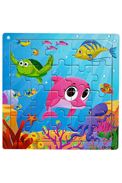 Choice4 FH-2019 20piece Wooden Puzzle Cartoon Animals Car Letter Number Patte...