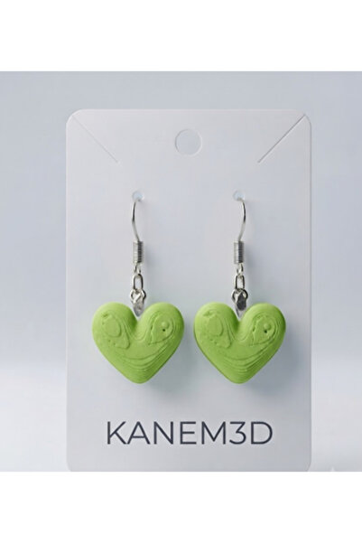 Kanem3D أقراط ماكارون على شكل قلب - أقراط نسائية لطيفة وبسيطة وأنيقة