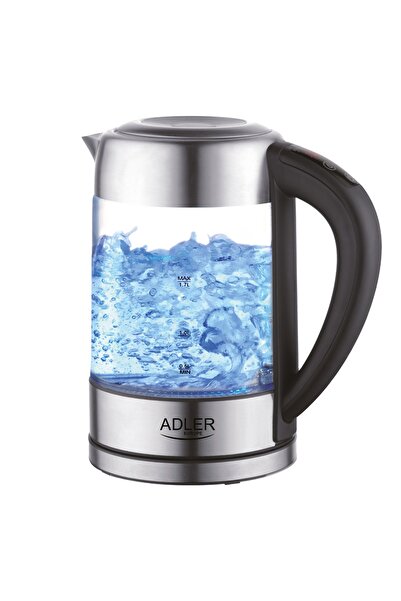 adler Fierbator AD 1247 cu reglare temperatura, 2200wati,1.7l, sticla,leduri ...