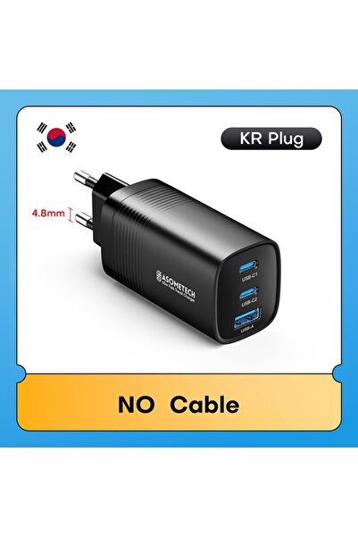 Choice Korea Plug ASOMETECH GaN USB Type C Charger 65W 45W PPS PD QC4.0 Quick...