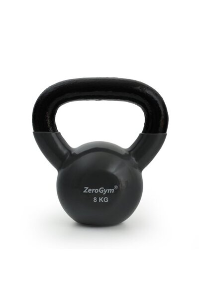 ZEROGYM Vinil Kaplı İçi Demir Kettlebel, Çaydanlık 8 KG