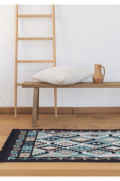 Bigghome Doppelseitiger Teppich,Kelim Muster 80×150 cm – Maschinenwaschbar, M...