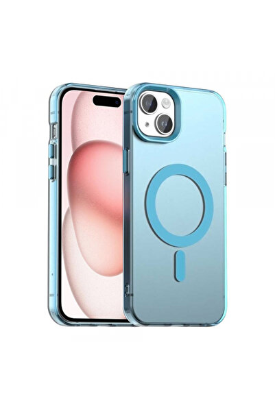 Apple Husa MagSafe pentru iPhone 15, Techsuit, CandyCase, Albastra