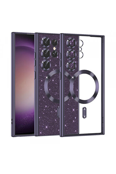 Samsung Husa MagSafe pentru Galaxy S23 Ultra S918, Techsuit, Luxury Glitter, ...