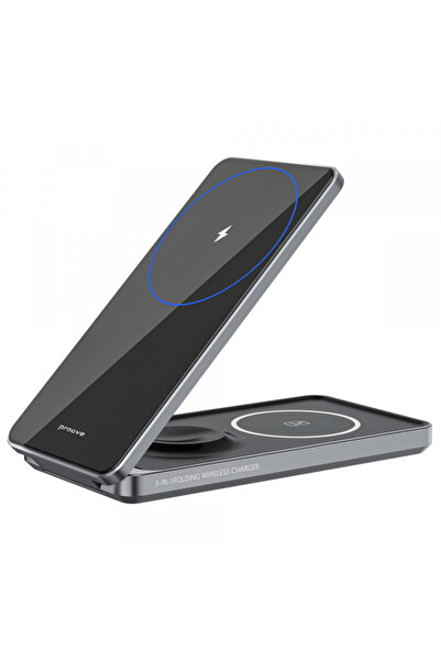 Proove Incarcator Retea Wireless Metal Edge 3in1, 15W, 1.67A, Gri WSME15010003