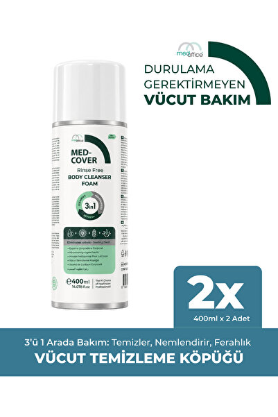 MED-COVER Vücut Temizleme Köpüğü Aerosol 400 ml x 2 adet