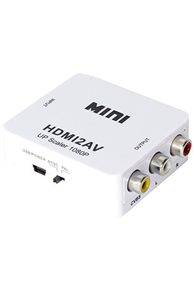 Powermaster PM-12861 HDMI TO RCA MİNİ MODEL 1920X1080 PLASTİK KASA ÇEVİRİCİ K...