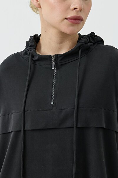 QANU Aerın Uzun Sweatshirt Siyah