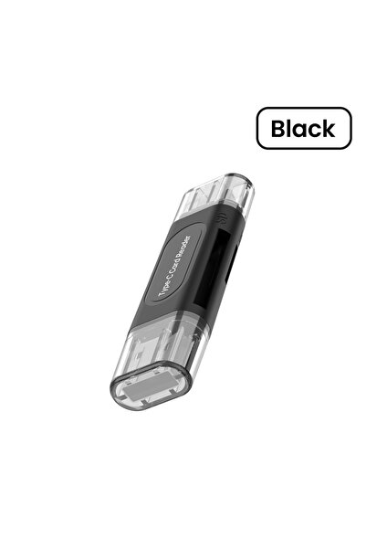 Choice1 black 4 in 1 USB Type C Multifunction Card Reader USB 2.0 Stretch SD ...