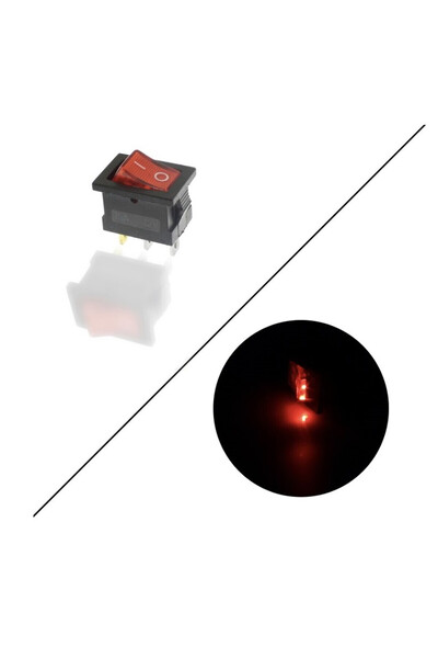 OEM Διακόπτης On/Off 12V 20A (max) 3 pins κόκκινο