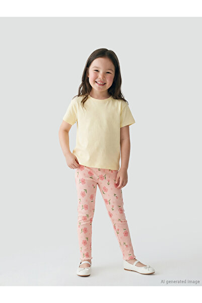 LC Waikiki Ozmarka New Season Floral Girl's Corded Fabric Pajama Leggings