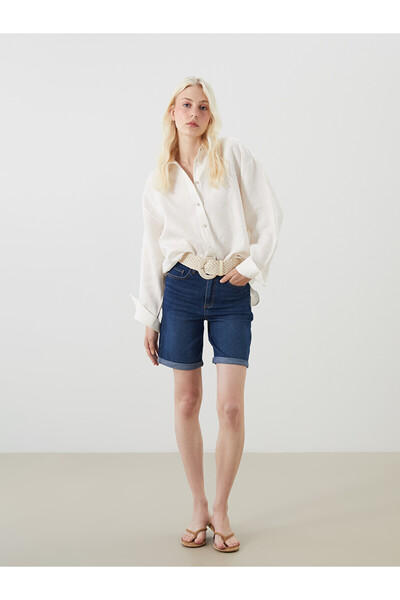 LC Waikiki Trendlucky Bermuda Fit Women's Jean Shorts with a Difference