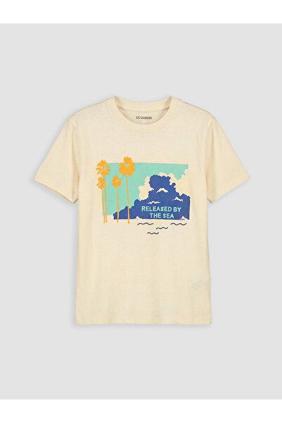 LC Waikiki Vizyon New Season Crew Neck Printed Boys' T-Shirt