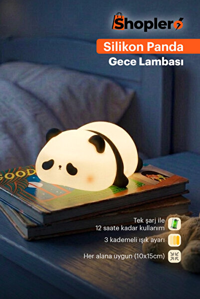 Shoplero Silikon Panda Gece Lambası
