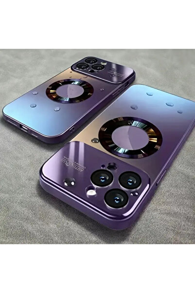 Choice جراب مغناطيسي جديد بلون التيتانيوم المعدني البنفسجي لهاتف iPhone 13 Pr...