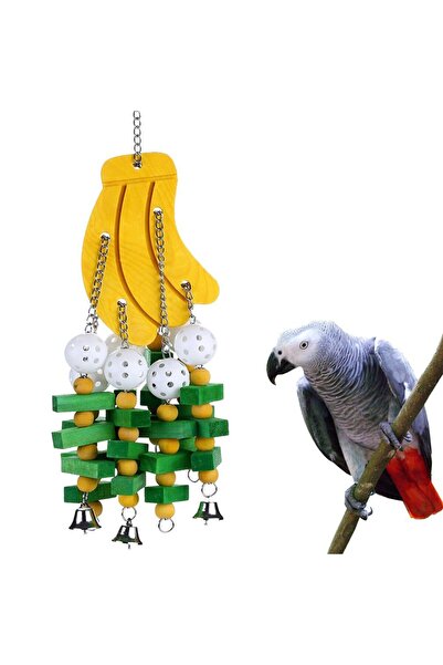 Choice black Bird Toys For Parrots Wooden Parrot Supplies Gray Parrot Birds A...