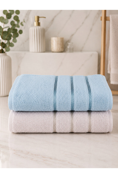 HOME MOD STORE Set 2 prosoape de baie, 90x150 cm, mărime foarte mare, economi...