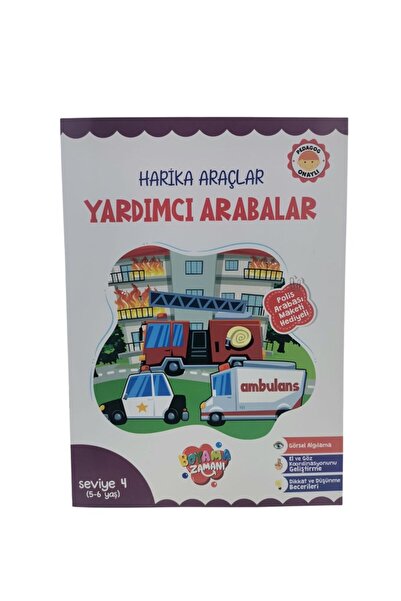 Koloni Kitap Wonderful Vehicles Utility Cars Level 4 Ages 5-6