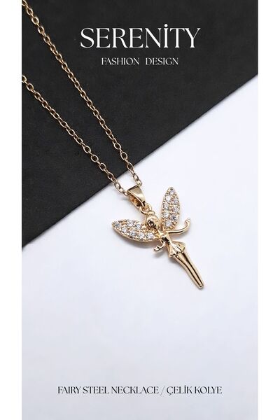 Serenity Tinkerbell Figür Çelik Kolye