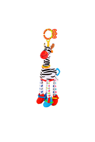 Choice Zebra 869 Soft Giraffe Zebra Animal Handbells Rattles Plush Infant Bab...