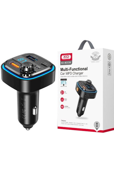 REDz Accessories Modulator auto XO-BCC08, MP3 Bluetooth, 2 x USB + 1 x Tip-C,...